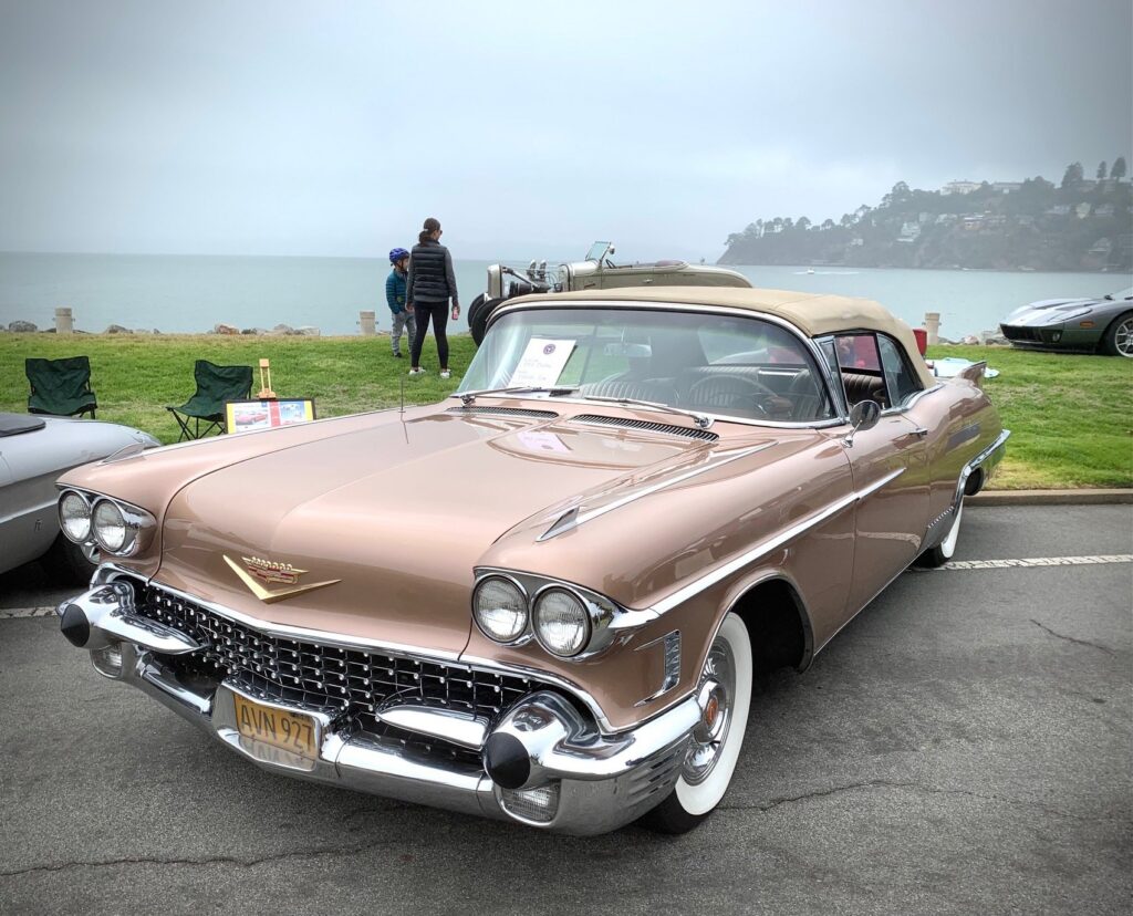 Don Barnes 1958 Eldorado Biarritz glowing despite the misty weather