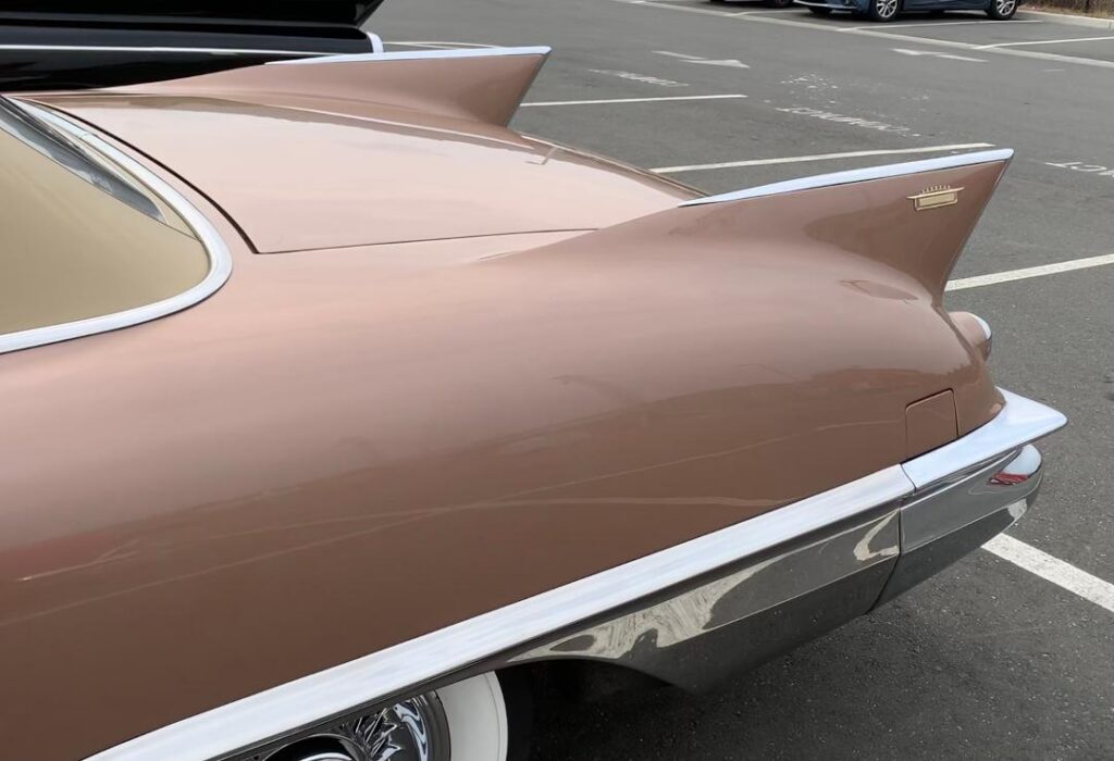 Beautifully designed shark fins were unique to the Eldorado in ‘58