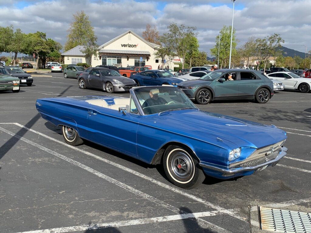 Electric blue convertible